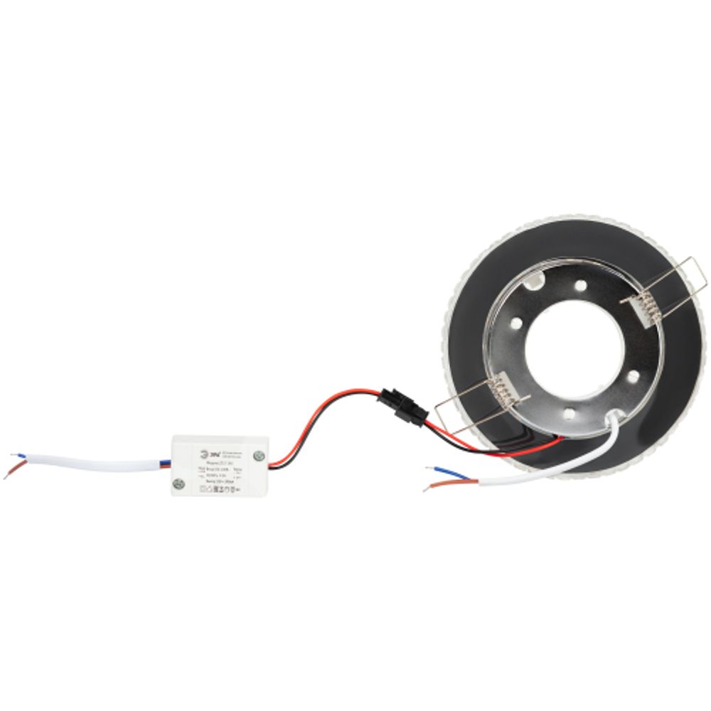 Светильник встраиваемый cо светодиодной подсветкой ЭРА DK LD24 SL/WH под лампу GX53 прозрачный