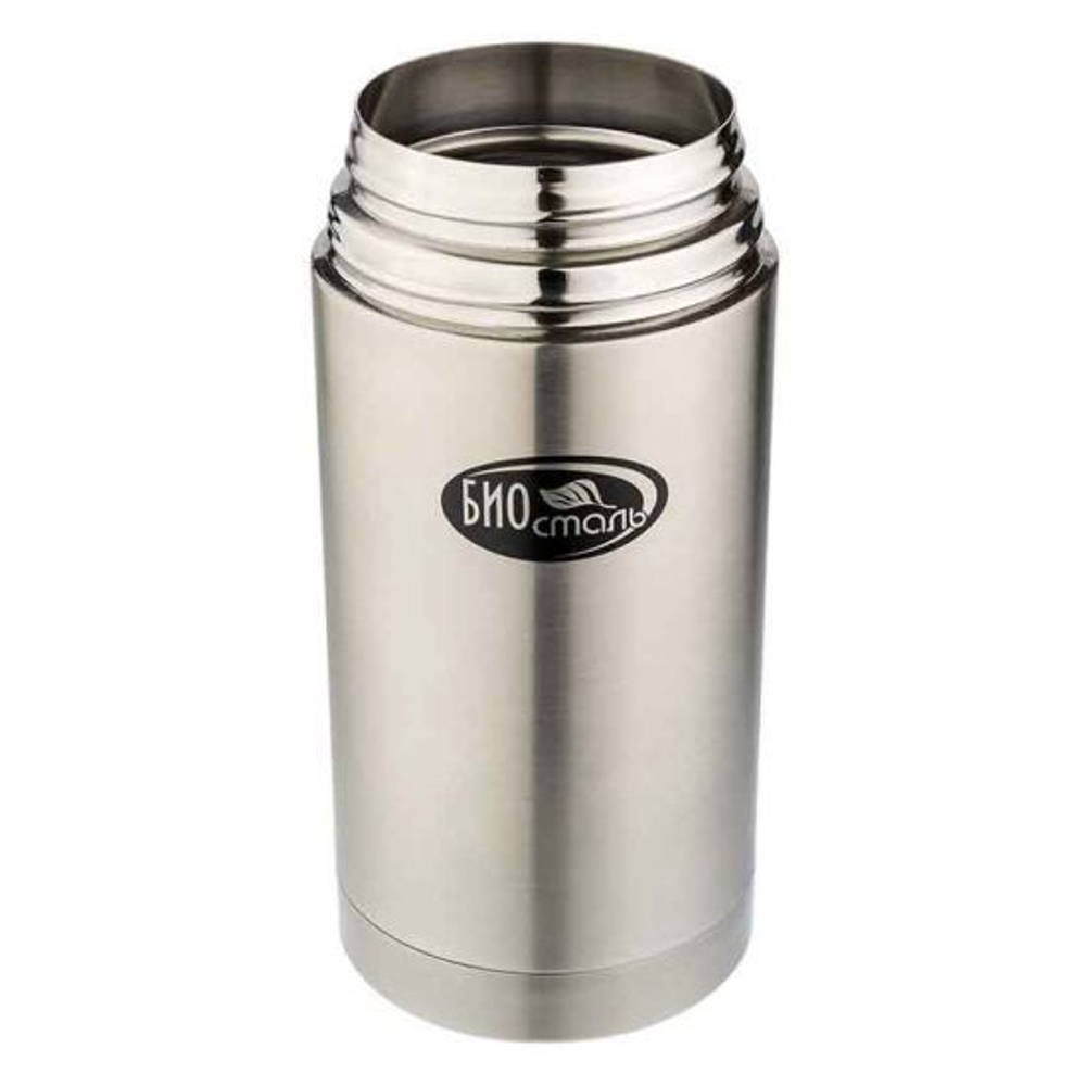Термос для еды Biostal (1 литр) в чехле, стальной