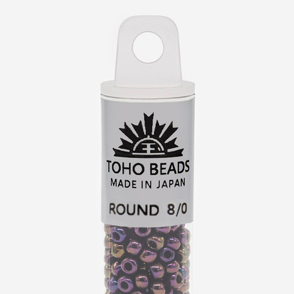 Японский бисер TOHO Round 8/0 (№85), металлизированный, непрозрачный глянцевый