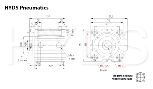 SDA 63x90 Пневмоцилиндр