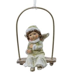 GAEM Изделие декоративное подвесное "Девочка на качелях", L5 W3,5 H8 см, 2в.