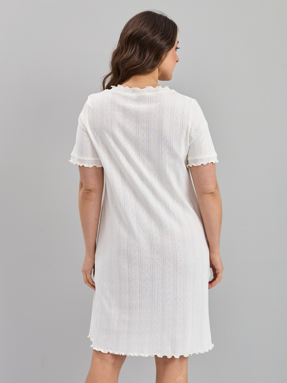 Ночная сорочка Ср-184/ажурэкрю-полоса