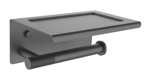 5510-G Держатель для туалетной бумаги с полкой (ГРАФИТ) ViEiR  (20/1шт)