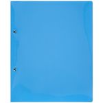 Папка для портфолио школьника/дошкольника, А4, 2 кольца, 10 файлов, пластик синий, ЮНЛАНДИЯ, 115236