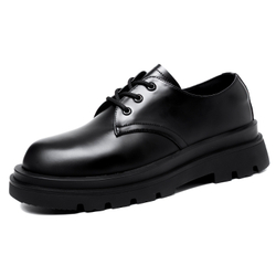 YEDANI Casual Leather Shoes Men"s Low top Black