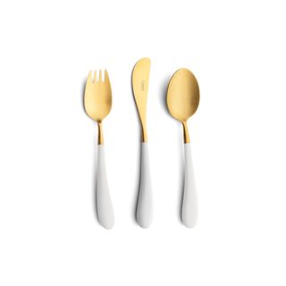 Набор столовых приборов Cutipol Alice White Gold 3пр белый ALI.3.WGB