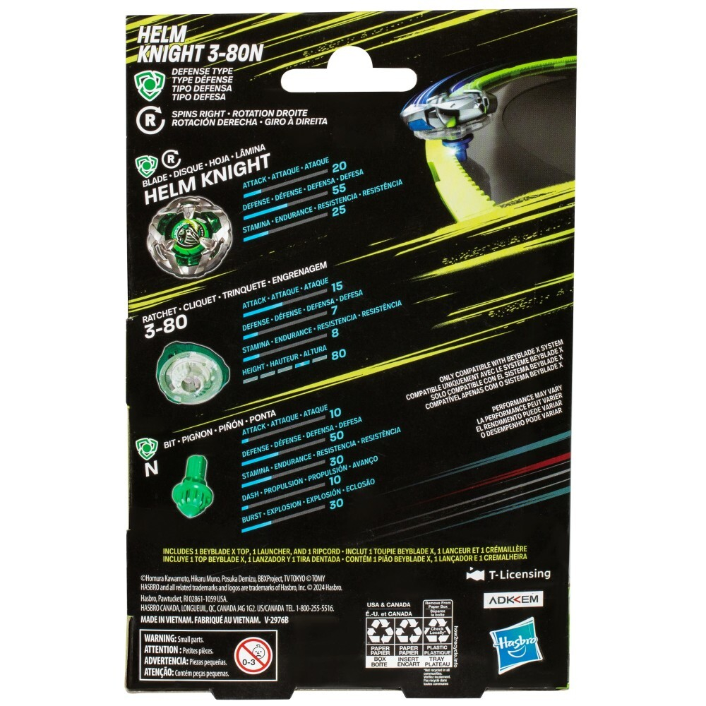 Hasbro Beyblade X - Helm Knight 3-80N Starter Set F9581