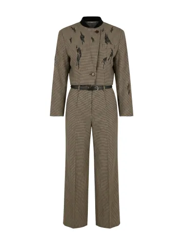 Костюм брючный АУРА, коричневый