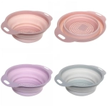 Дуршлаг пластиковый складной 19*24см, микс цветов