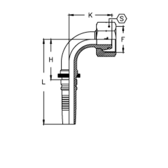 Фитинг DN 25 DKO-S (Г) 42x2 30 (90) Interlock