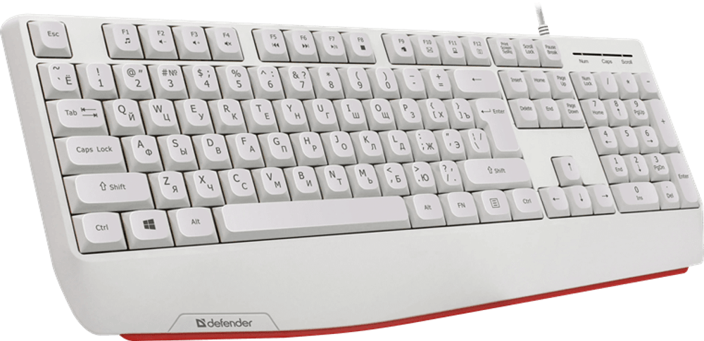 Клавиатура USB Defender Atom HB-546 белый