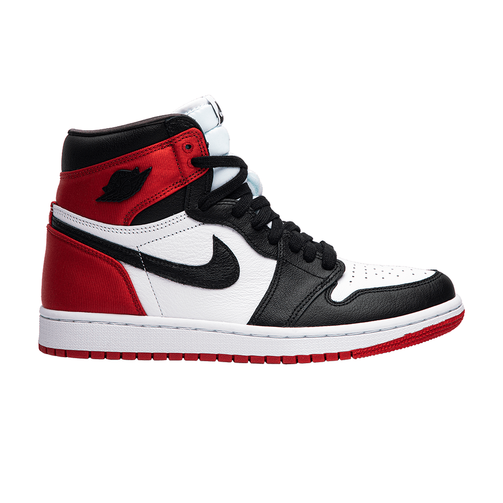 Кроссовки Jordan Air Jordan 1 Retro High Satin Black Toe (Женская размерная сетка)