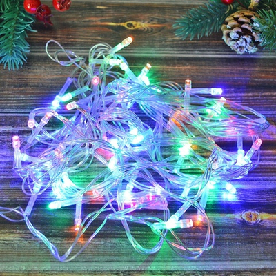 Гирлянда электрическая "Мультицвет" 5,5м 50 ламп LED, 8 режимов, прозрачный провод, IP-20