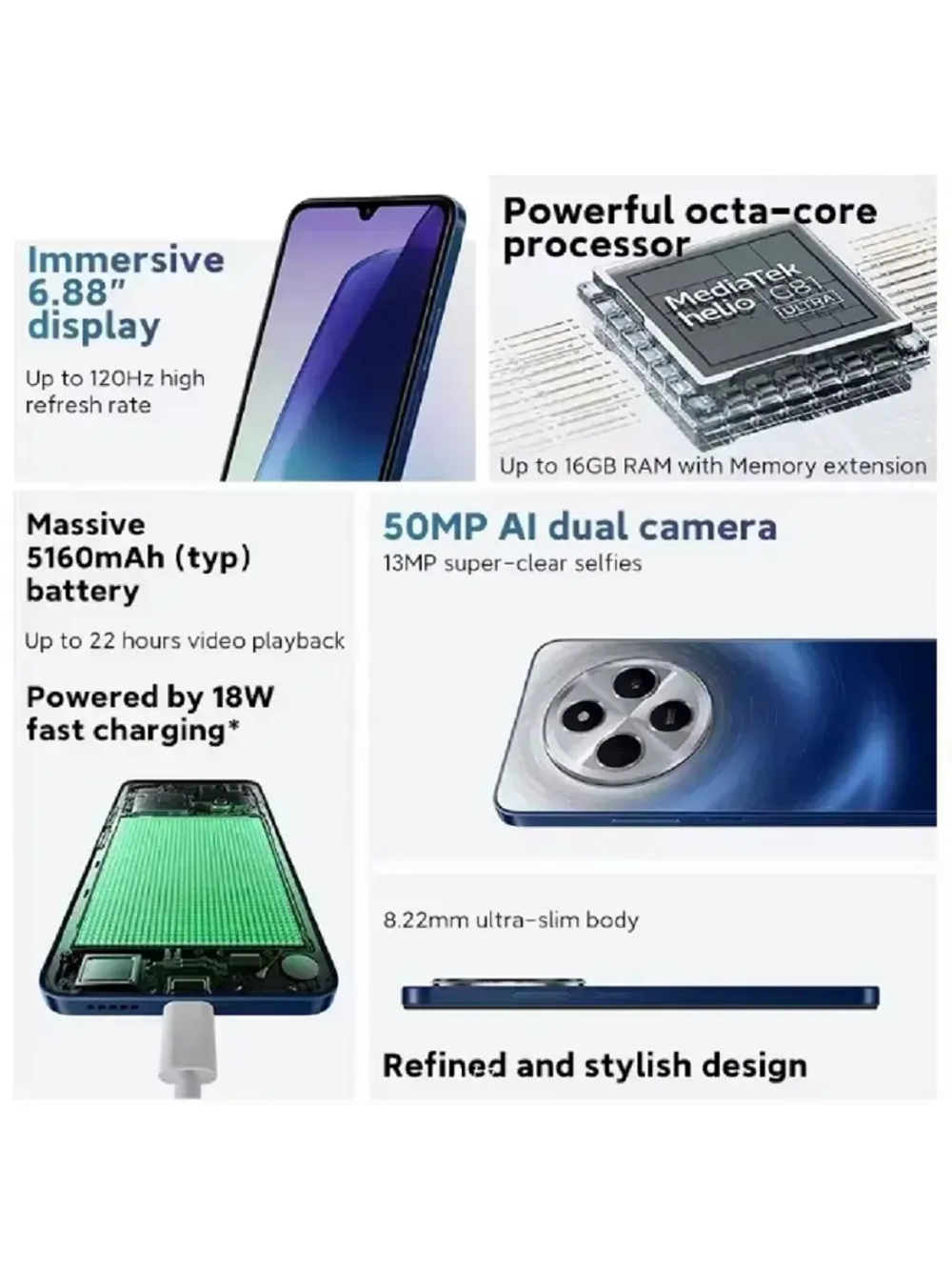 Смартфон Redmi 14C 8/256GB, Sage Green RU