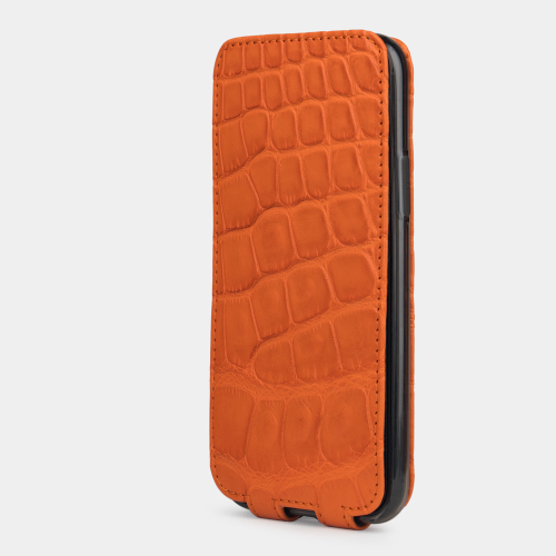 Special order: Чехол для iPhone 11 Pro из натуральной кожи крокодила, цвета оранжевый