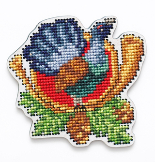 "Магнит.Птичка"-EHW034 вышивка