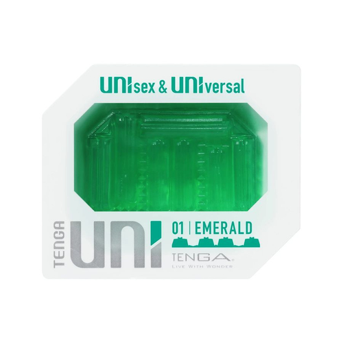 Мастурбатор-стимулятор Tenga Uni Emerald, универсальный, 5,8 см