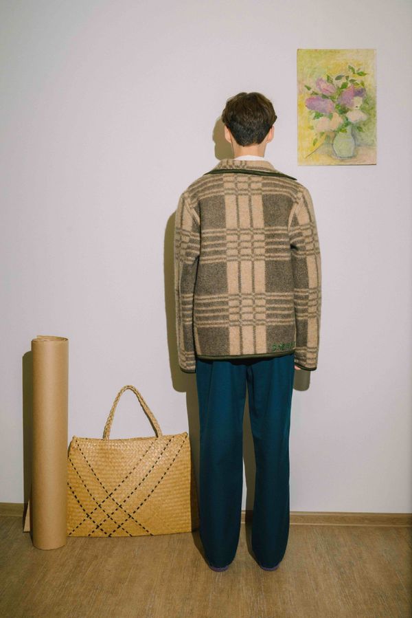 Куртка Wool Plaid brown - фото 3