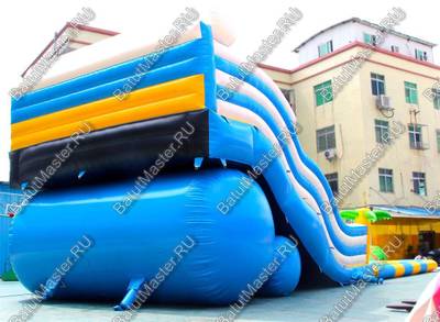 Надувной водный батут с бассейном «Пляжный оазис», 15*5.5*6.5 м