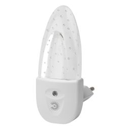 Ночник - светильник светодиодный ЭРА NN-619-LS-W в розетку с датчиком освещенности белый | Ночники