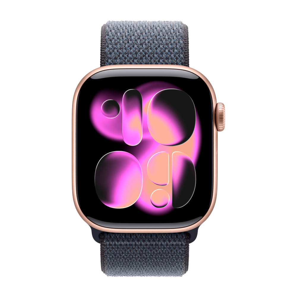 Умные часы Apple Watch Series 11 GPS, 42mm, Rose Gold Aluminium Case with Anchor Blue Sport Loop