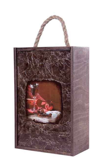 Короб винный деревянный серия "КЛАССИКА" №2, на 2 бутылки