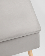 Банкетка Сторми с ящиком, велюр серый