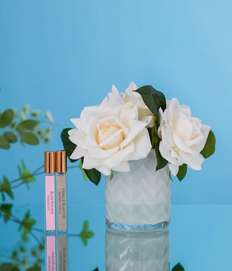 Букет роз цвета шампань в вазе "ёлочка", Cote Noire