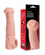 Телесная фантазийная насадка на член Cock Sleeve Size L (Цвет: телесный)