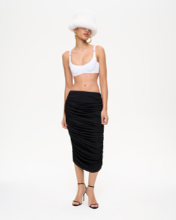 Укороченный топ-бюстье из сатина