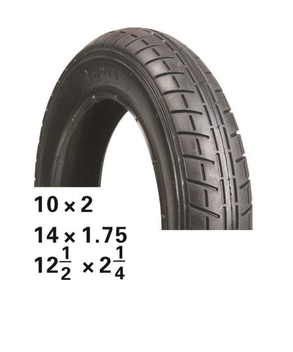 Покрышка 12 1/2 х 2 1/4 09-500237 ВЕЛОСИПЕДНАЯ (до 2,5 Bar) слик черная HOTA SALE