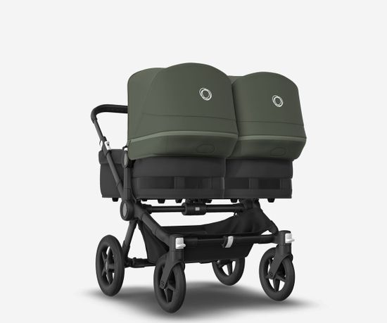 Коляска для двойни 2 в 1 Bugaboo Donkey 5 Twin Forest green/Midnight black/Black