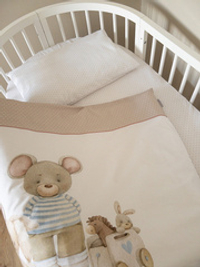 Детский комплект в кроватку Lappetti Little mouse кофейный