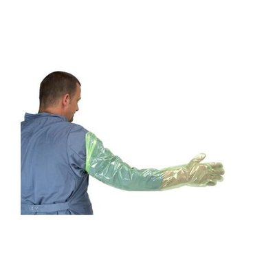 Перчатки Kruuse ветеринарные без наплечника для ИО, 25 мкм/95 см, 100 шт.