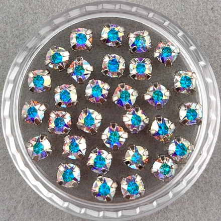 Swarovski 1088 XIRIUS Chaton в оправах, Crystal AB/Platinum