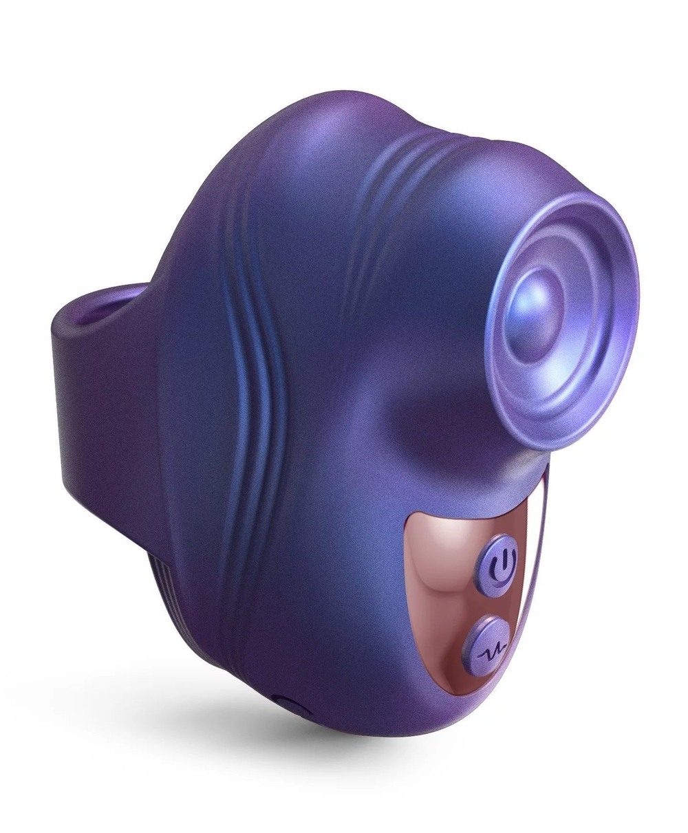 Синий клиторальный стимулятор на палец Kisscool (Цвет: синий)