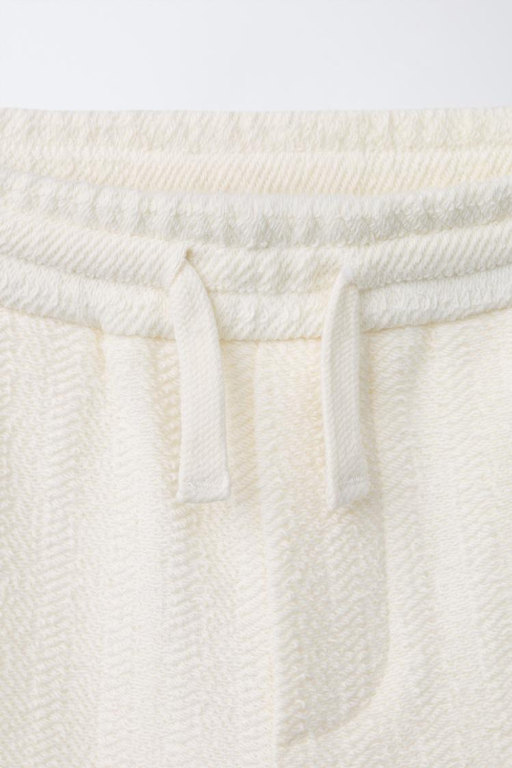 ZARA БРЮКИ КАРГО ИЗ РЕЛЬЕФНОЙ ТКАНИ, ЭКРЮ