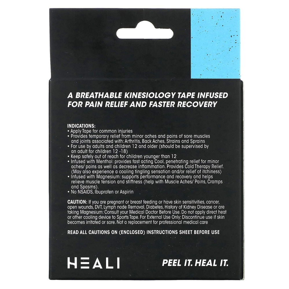 Heali Medical Corp, дышащее эластичное кинезиологическое тейпирование, вдохновение для тела, 20 предварительно нарезанных полосок