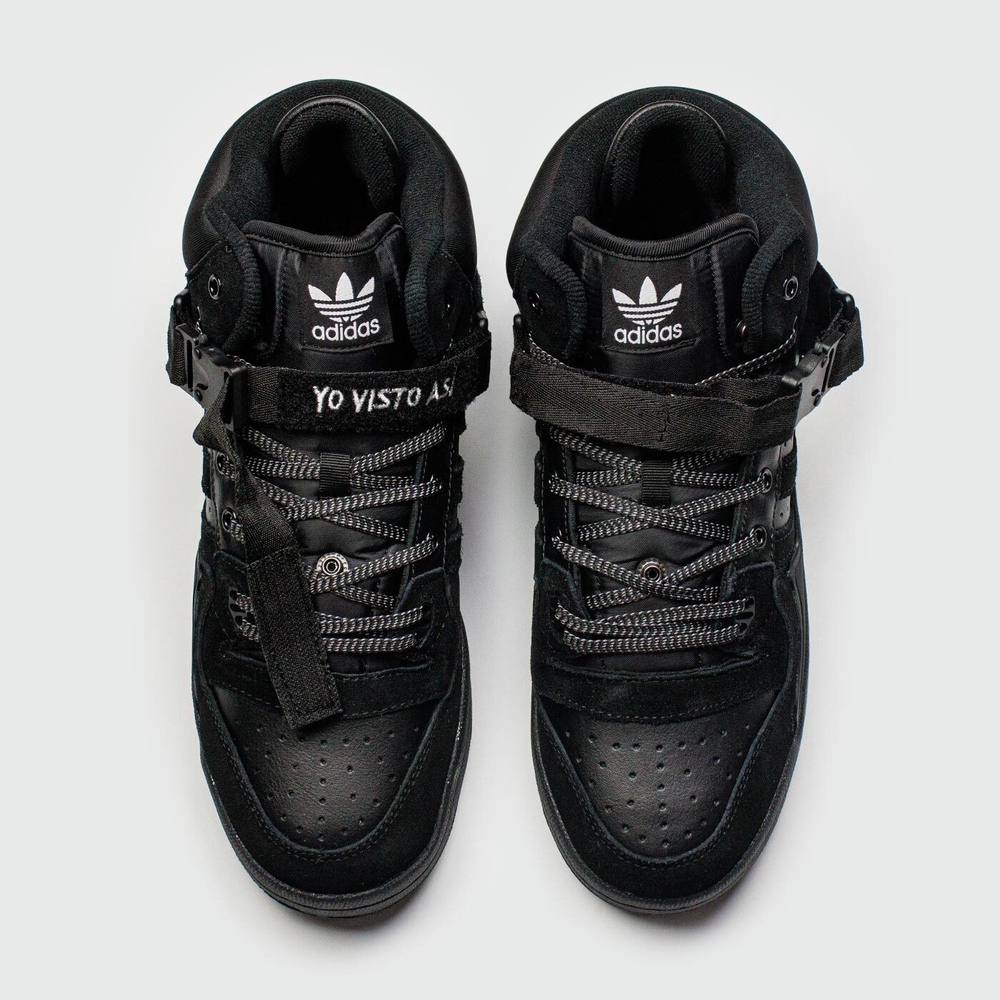 Кроссовки Adidas Forum Mid x Bad Bunny Black with Fur