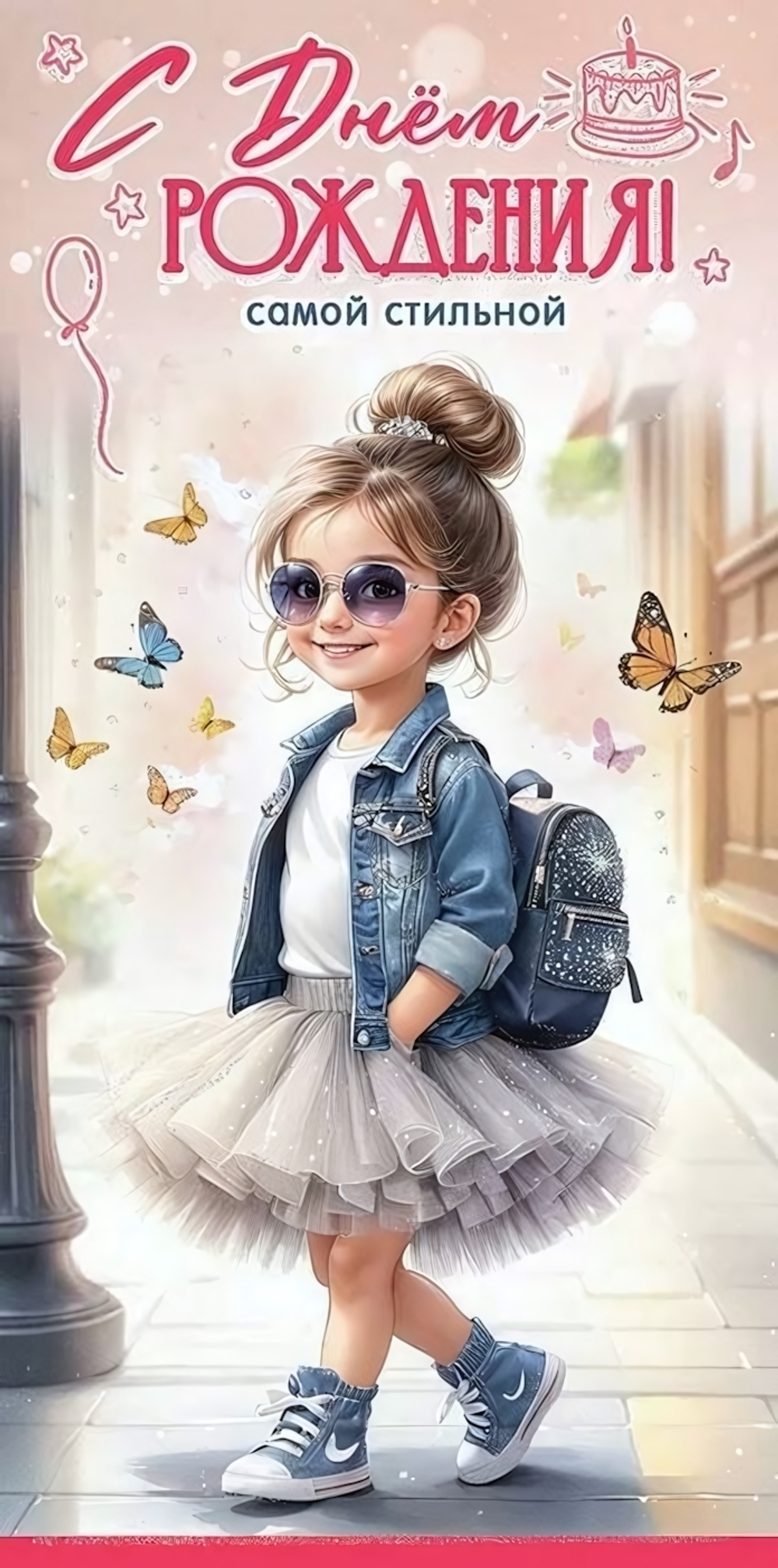 Конверт для денег "С Днём рождения! Самой стильной" (Праздник)