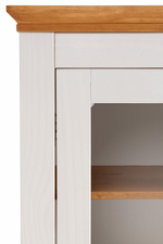 Шкаф-витрина деревянная Ландхаус 180 см, буфет для кухни из массива сосны с 4 дверями и ящиком