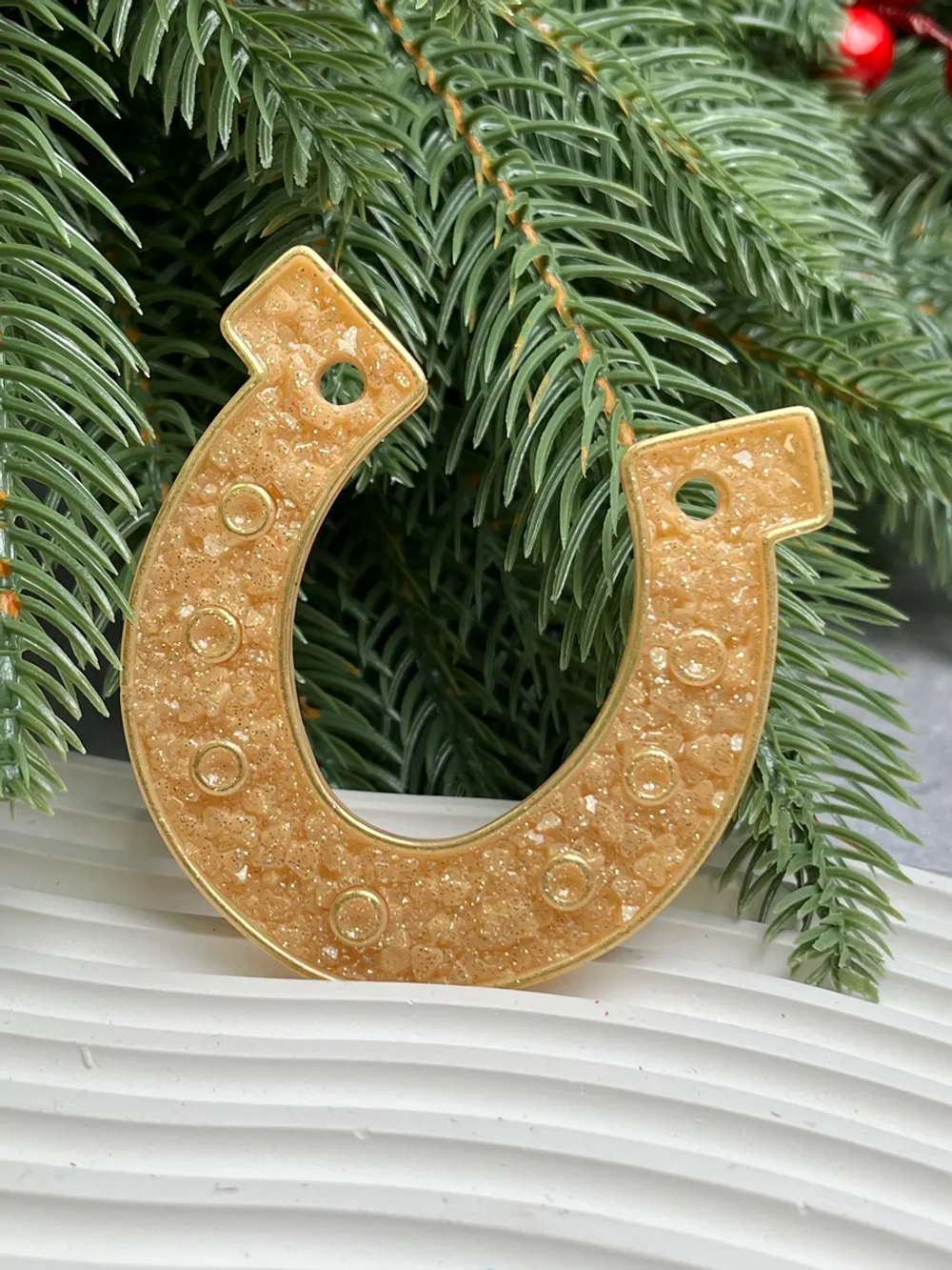 Новогодняя елочная игрушка Подкова