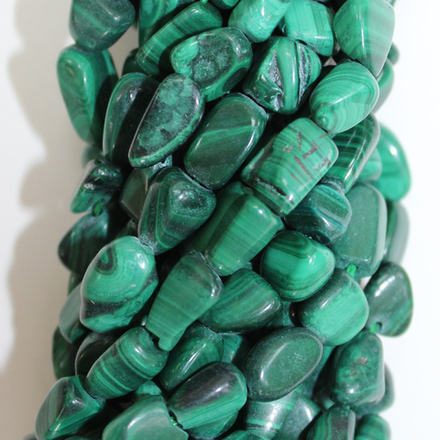 Малахит галтовка бусины 6-9мм