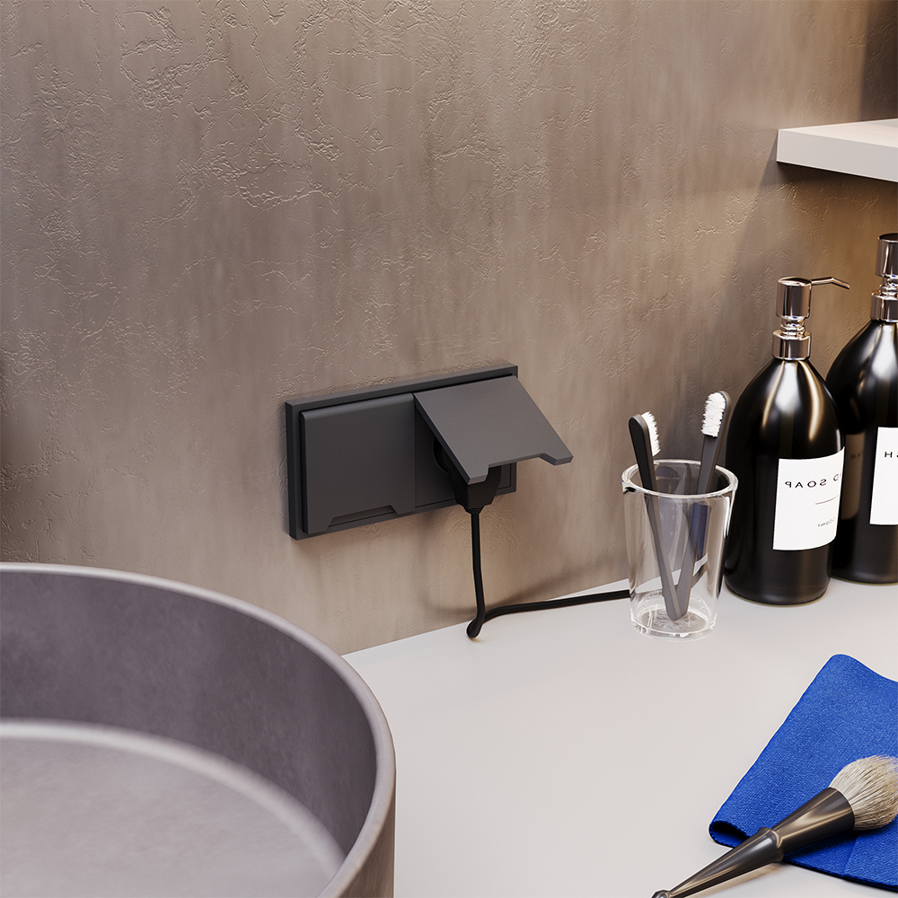 Рамка пластиковая VOLTUM S70 на 2 поста, (графит)