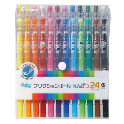 Стираемые гелевые ручки Pilot FriXion Ball Pencil (набор 24 цвета)
