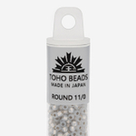 Японский бисер TOHO Round 11/0 (№2101), с внутренним серебрением, непрозрачный глянцевый