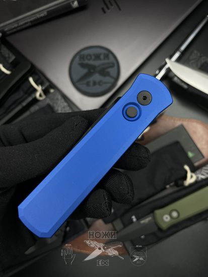 Складной нож Pro-Tech GODSON 721Blue c клинком из стали 154CM, рукоять алюминий