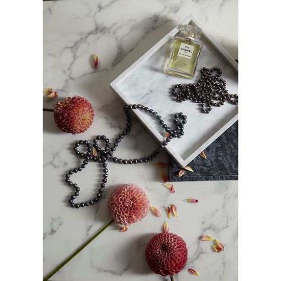 Поднос marm, 25х25 см, черный мрамор