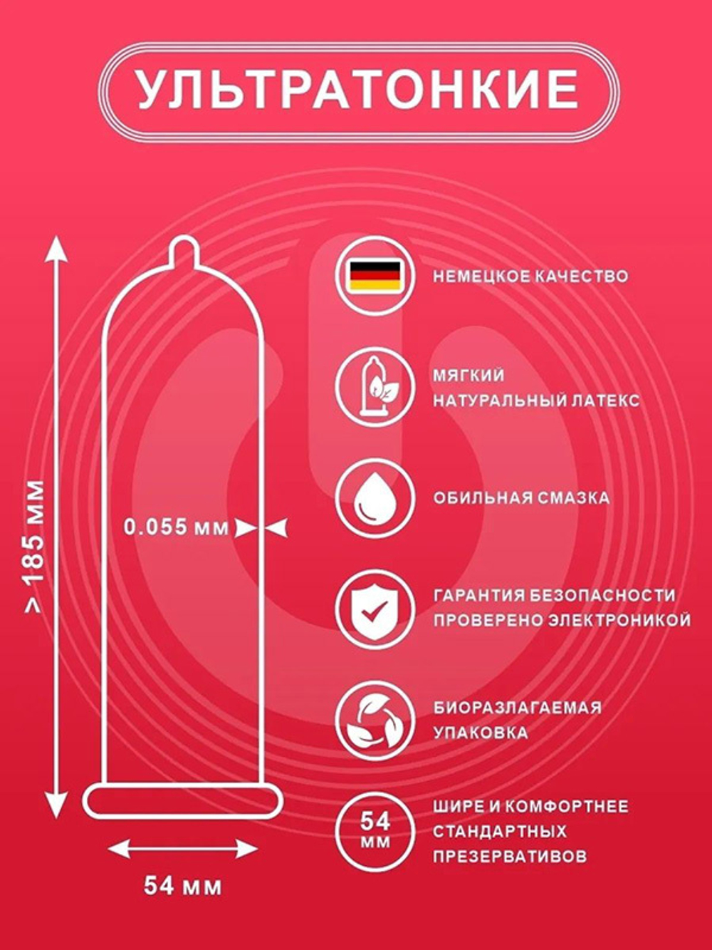 Ультратонкие презервативы ON Super Thin 50шт