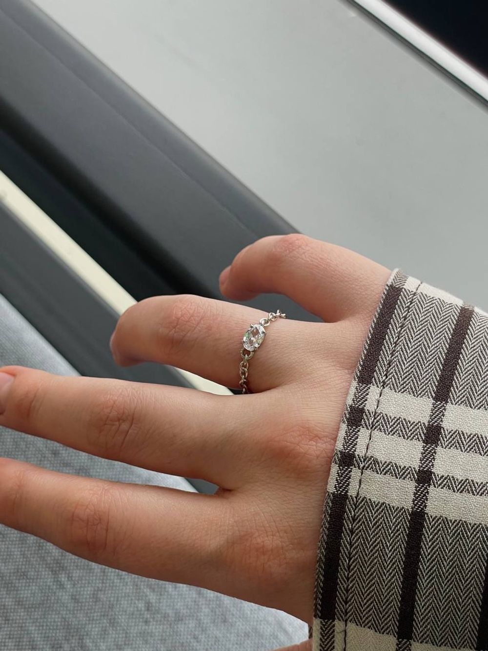 Кольцо-цепочка Oval